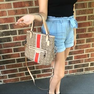 Medium Sized Brown and Orange Coach Handbag